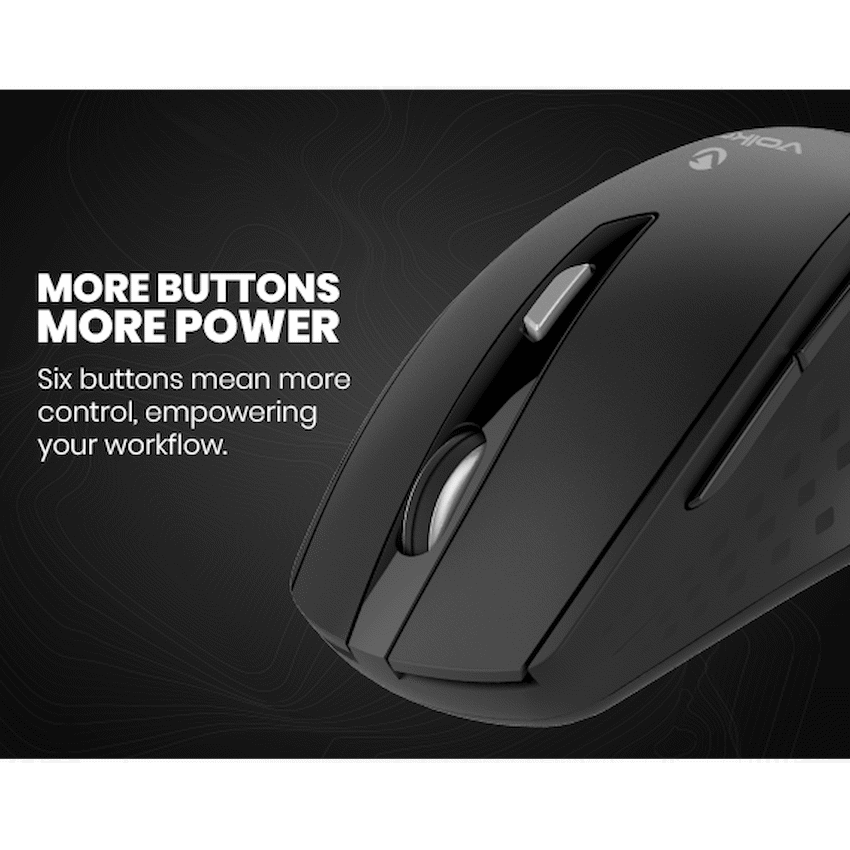 Volkano Chrome Series Wireless Mouse - Black