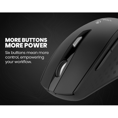 Volkano Chrome Series Wireless Mouse - Black