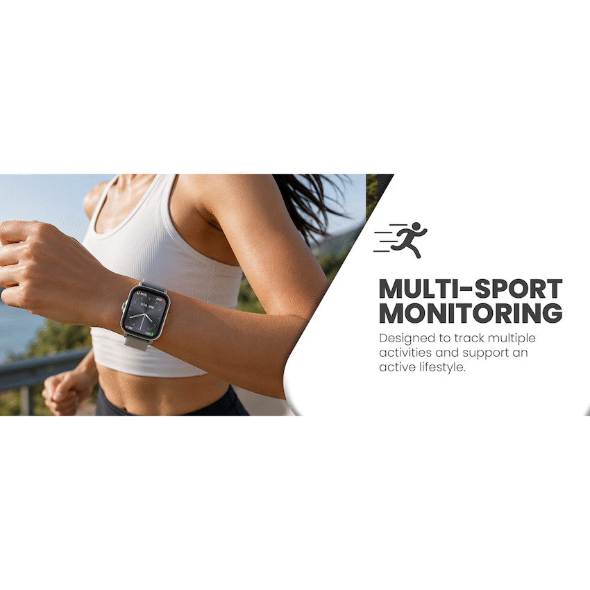Volkano Active Tech Serene series Watch with heart rate monitor - Silver