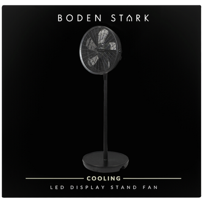 Boden Stark LED Display Stand Fan - Black