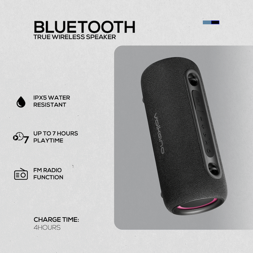 Volkano Mamba 2.0 Series Bluetooth Speaker - Black