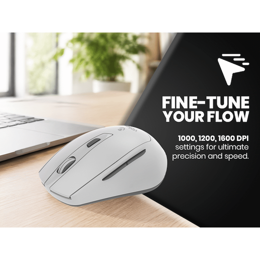 Volkano Chrome Series Wireless Mouse - Gray