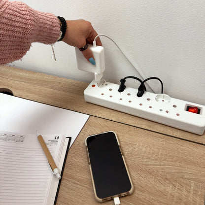 Ellies 8-Way Surge Multiplug 0.5m - WT