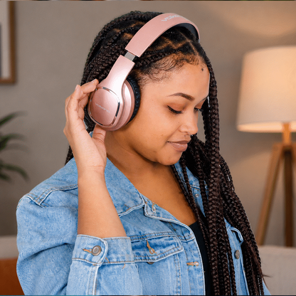Volkano Phonic Series Bluetooth Full-Size Headphones - Rose Gold
