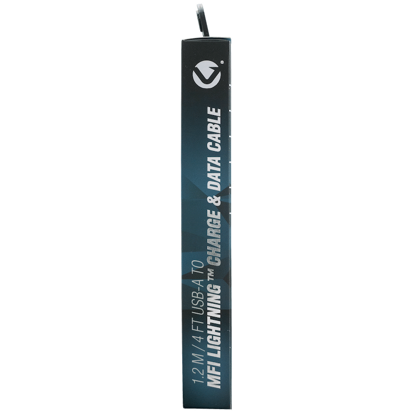 Volkano Iron Series Round Metallic Spring MFI Lightning Cable 1.2m - Silver