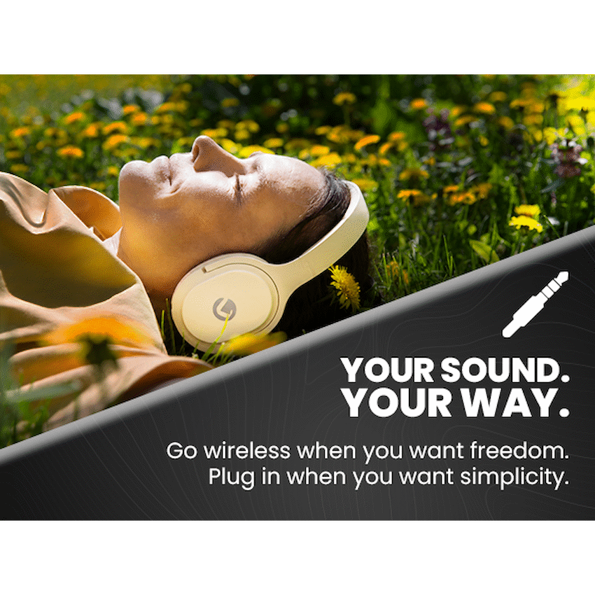 Volkano Pebble Series Bluetooth Headphones - Khaki