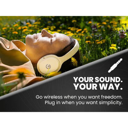 Volkano Pebble Series Bluetooth Headphones - Khaki