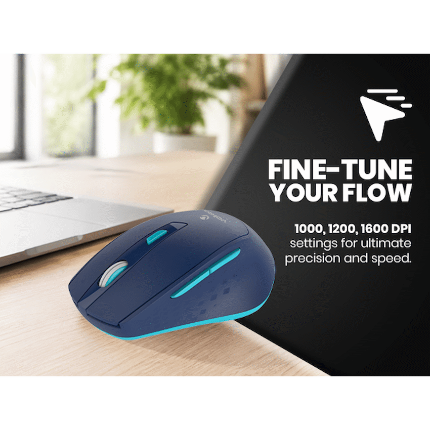 Volkano Chrome Series Wireless Mouse - Blue