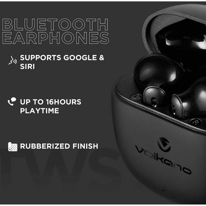 Volkano Sleek Series TWS Earphones - Black