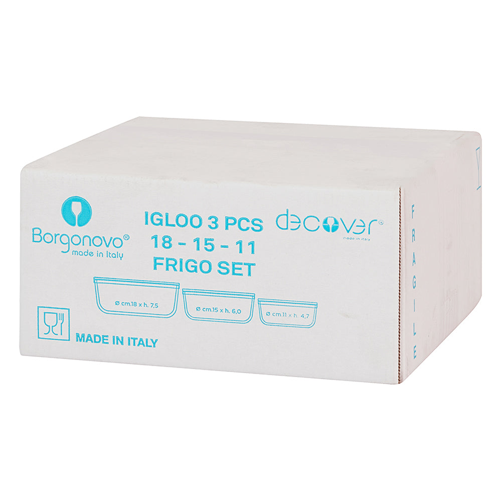 Borgonovo Igloo Round 3pc Set Blue