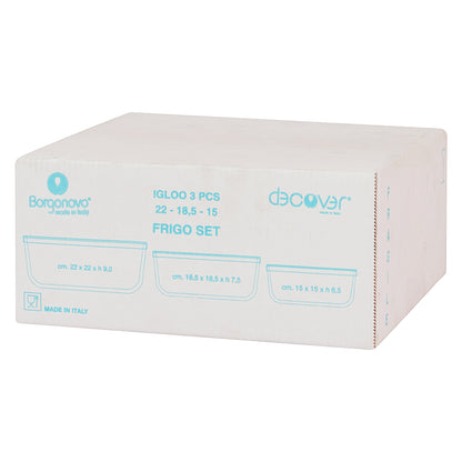 Borgonovo Igloo Square 3pc Set Blue