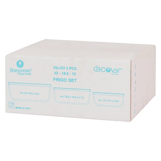 Borgonovo Igloo Square 3pc Set Blue