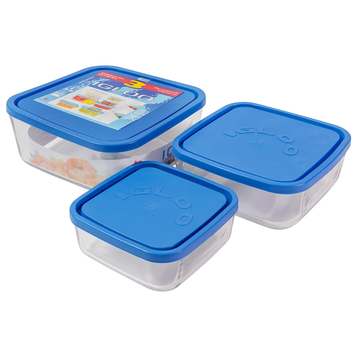 Borgonovo Igloo Square 3pc Set Blue