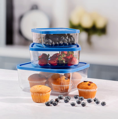 Borgonovo Igloo Square 3pc Set Blue