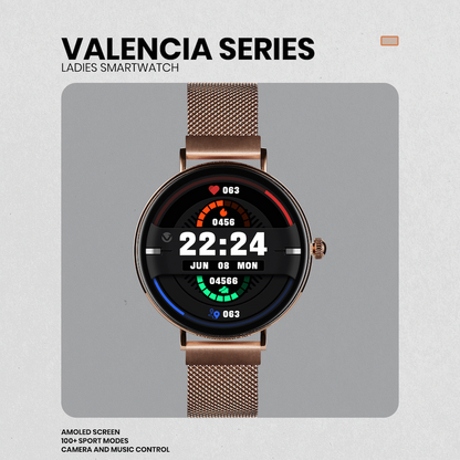 Volkano Valencia Series Ladies Smart Watch - Rose Gold