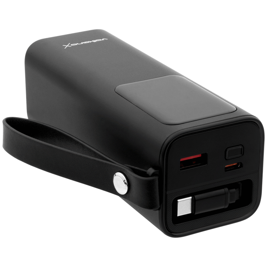 VolkanoX Titan Series - 20 000 mAh - Power Bank with retractable Type-C Cable with Flashlight