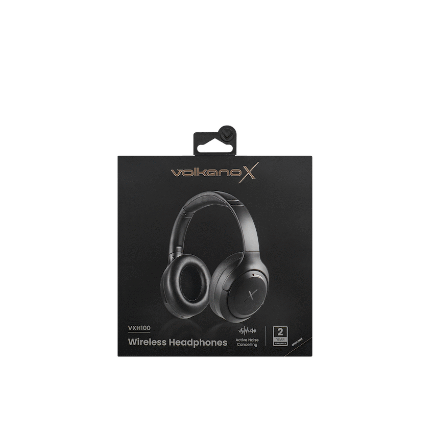 VolkanoX VXH100 Bluetooth Headphones with ANC  - Black