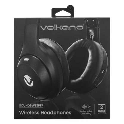 Volkano SoundSweeper Series Active Noise Cancelling bluetooth Headphones - Black