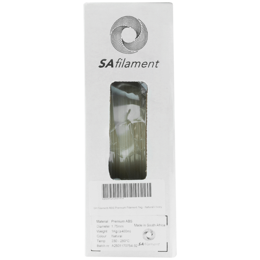SA Filament ABS Premium Filament 1kg - Natural / Ivory