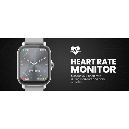 Volkano Active Tech Serene series Watch with heart rate monitor - Silver