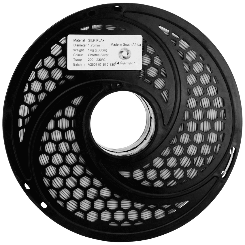 SA Filament PLA Plus Chrome Filament 1kg - Silver