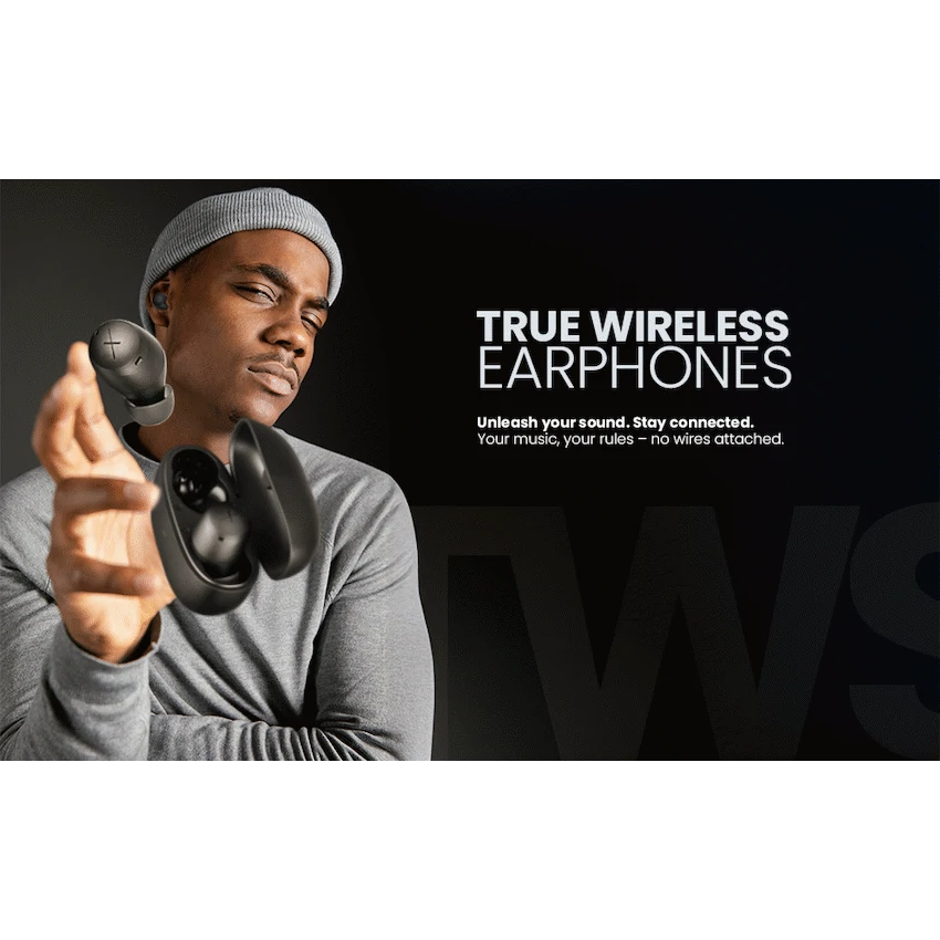 Volkano X VXT200B True Wireless Earphones with Hybrid Active Noise Cancelling