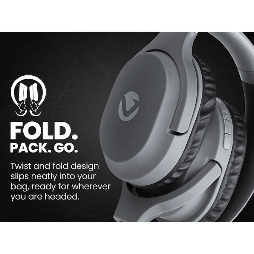 Volkano Pebble Series Bluetooth Headphones - Dark Grey