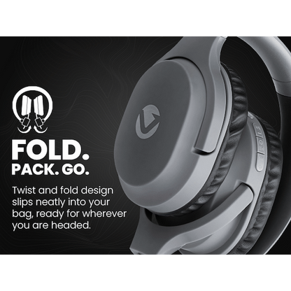 Volkano Pebble Series Bluetooth Headphones - Dark Grey