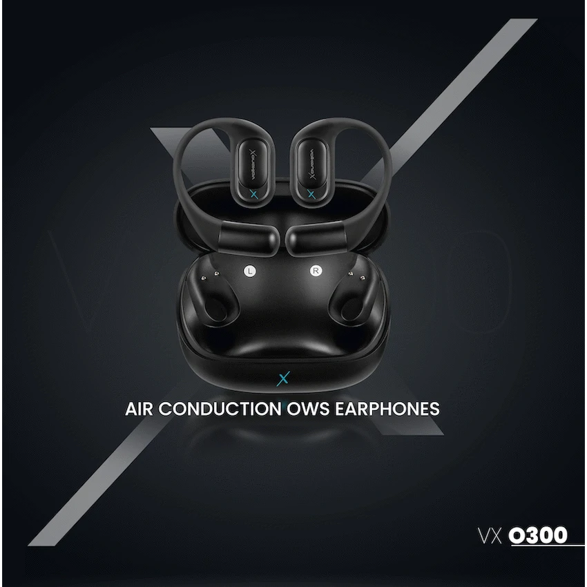 VolkanoX O300 Air Conduction OWS Earphones - Black