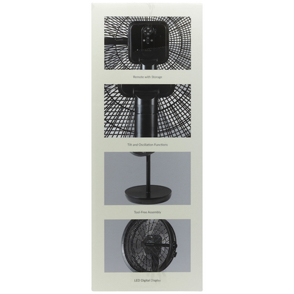 Boden Stark LED Display Stand Fan - Black