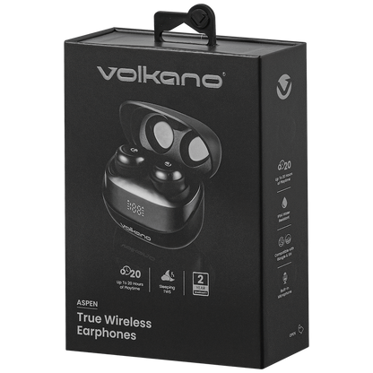 Volkano Aspen True Wireless Earphones - Black