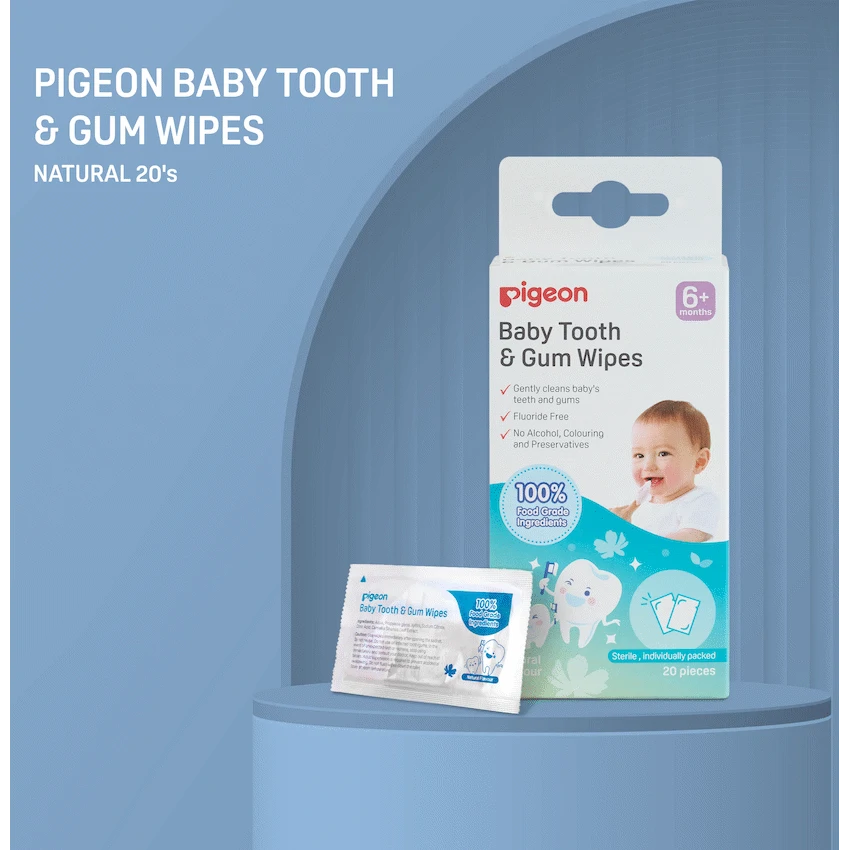 Pigeon Baby Tooth & Gum Wipes - Natural (20 Pcs)