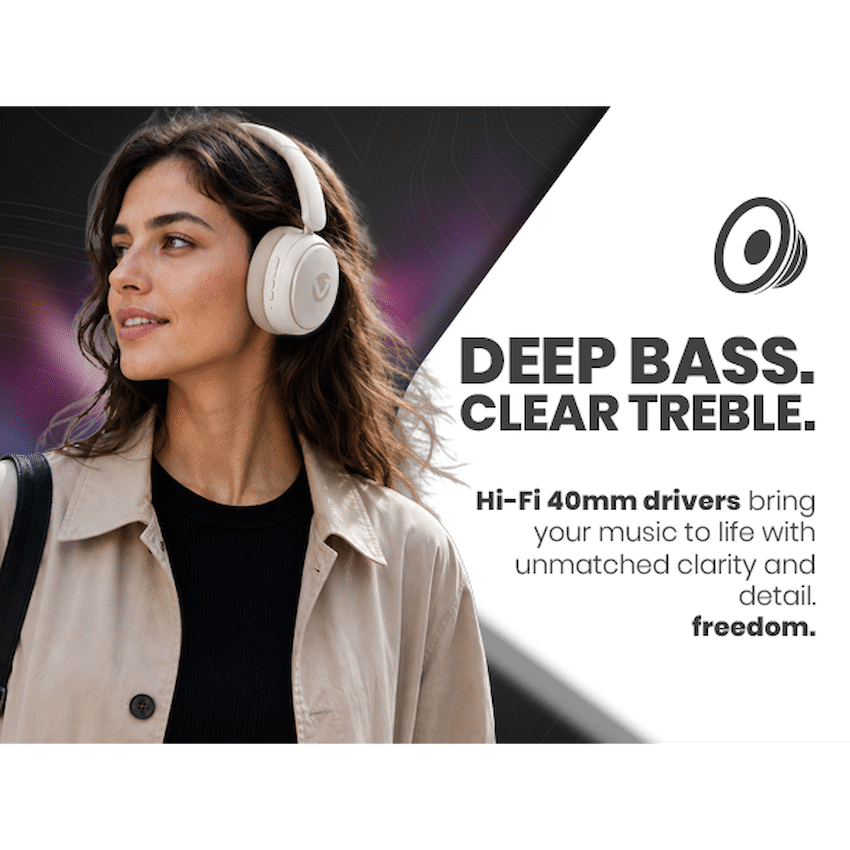 Volkano Lexi Bluetooth Headphone with ANC - Nude