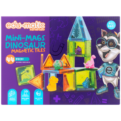 Edu-matic Mini-Mags 44pc Dinosaurs Magnetic Tiles