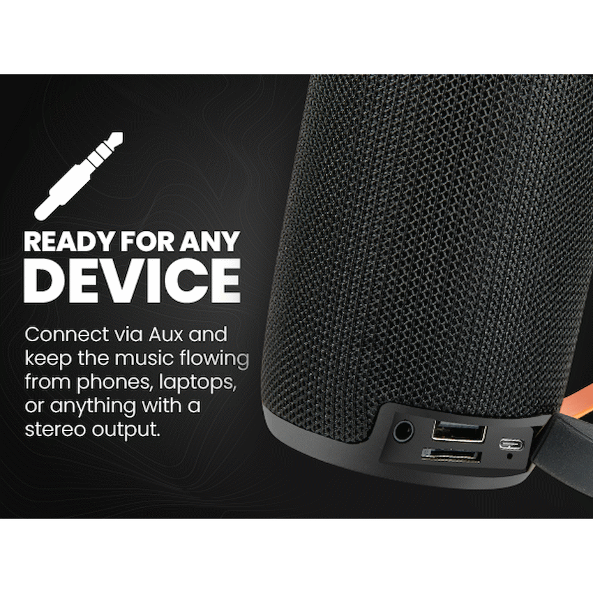 Volkano Stun 2.0 Series Bluetooth Speaker - Black