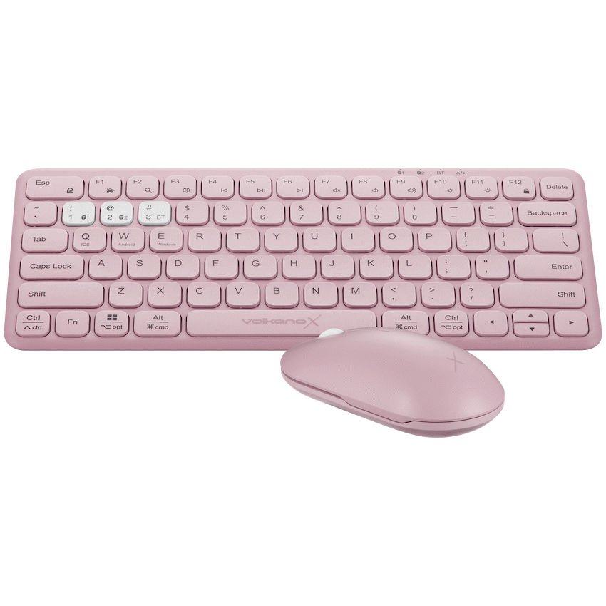 VolkanoX Blaze Bluetooth Wireless Keyboard and Mouse Combo - Rose