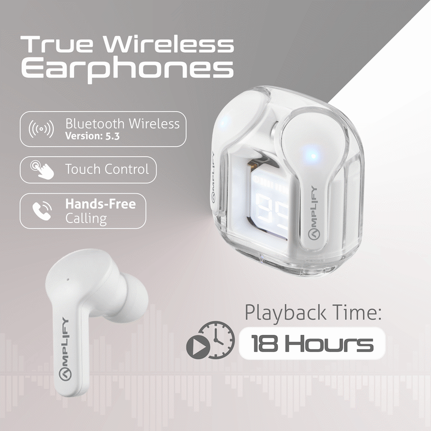 Amplify Lumina Series TWS Earphones - White