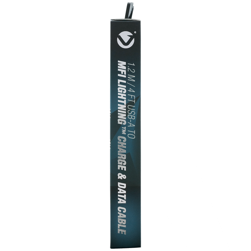 Volkano Iron Series Round Metallic Spring MFI Lightning Cable 1.2m - Silver