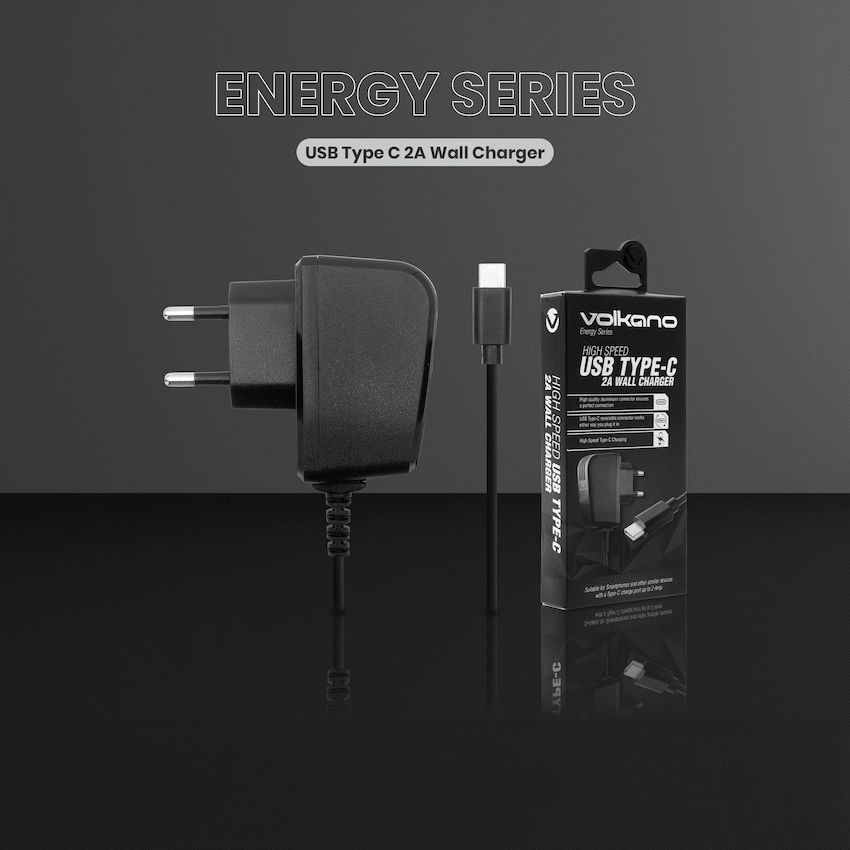 Volkano Energy Series USB Type-C 2a Wall Charger