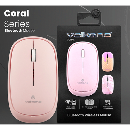 Volkano Coral series Bluetooth Wireless Mouse - Pink