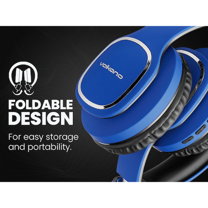 Volkano Phonic Series Bluetooth Full Size Headphones - Blue