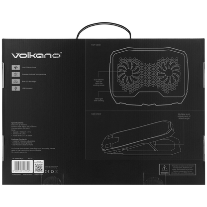 Volkano Glacier Series Upright Notebook Cooling Stand with Dual Fans