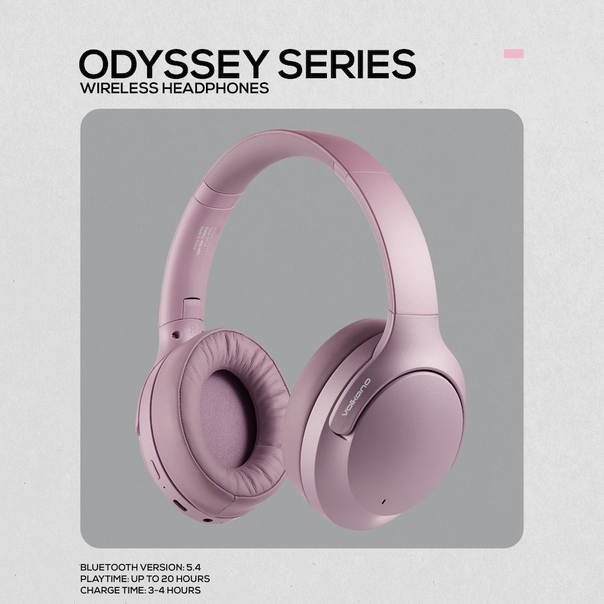 Volkano Odyssey ANC Bluetooth Wireless Headphone - Rose Gold
