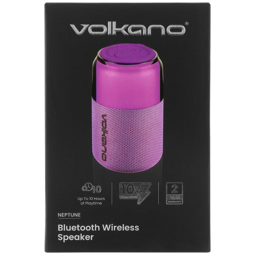 Volkano Neptune Bluetooth Wireless Speaker - Purple