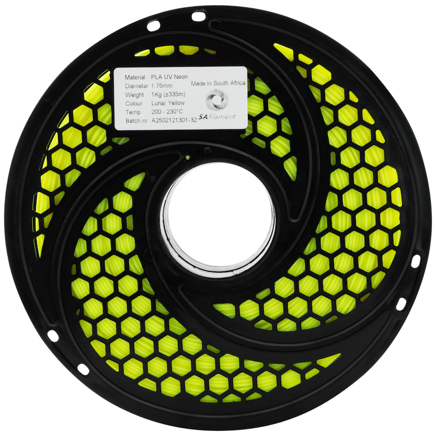 SA Filament PLA UV Neon Filament 1kg -  Lunar Yellow