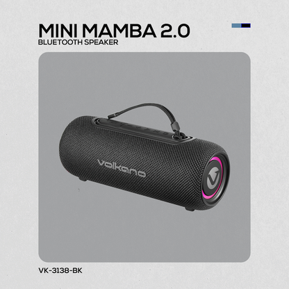 Volkano Mini Mamba 2.0 Series Bluetooth Speaker - Black