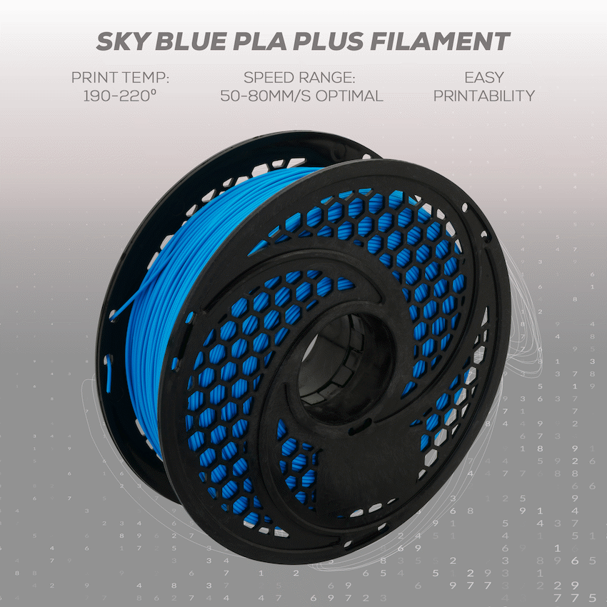 SA Filament Silk PLA Plus Filament 1kg - Sky Blue