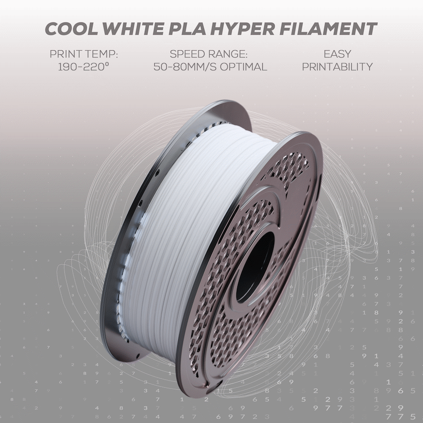SA Filament PLA Hyper Filament 1kg - Cool White