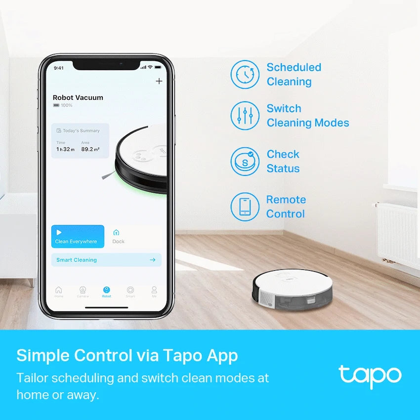 TP-Link Tapo RV10 Lite - Robot Vacuum Cleaner, Gyroscope, 2600mah