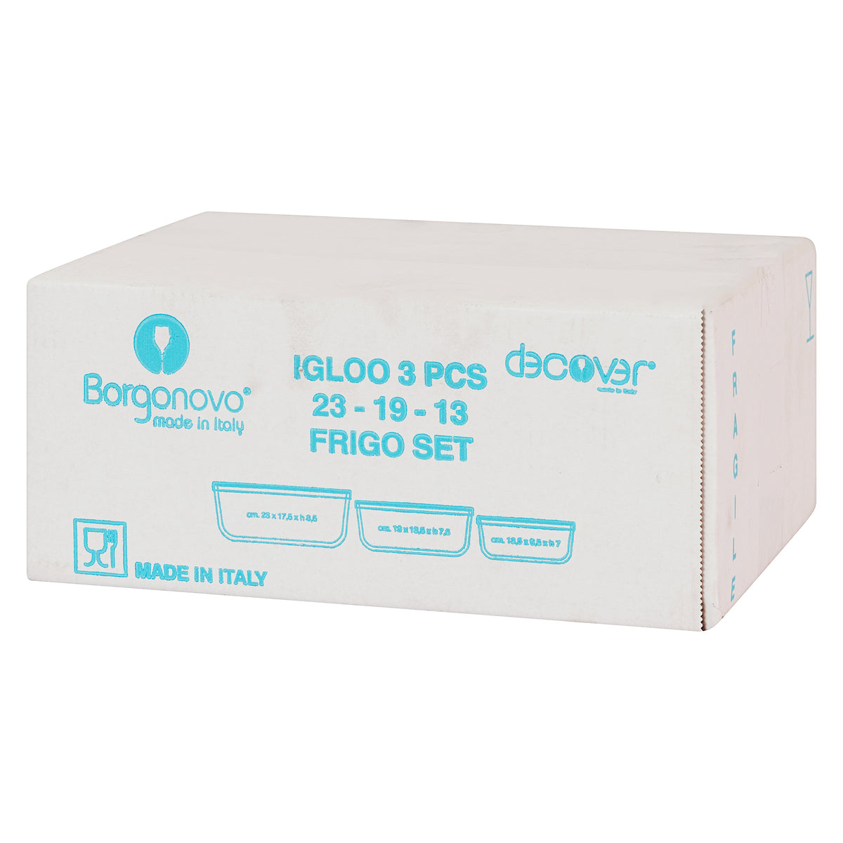 Borgonovo Igloo Rect 3pc Set Blue